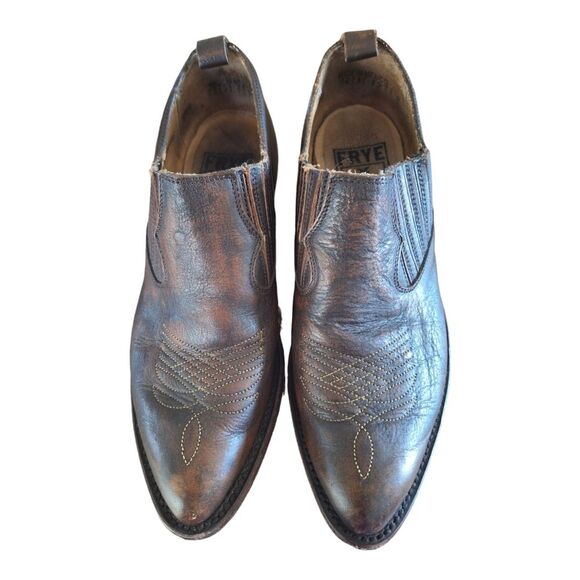 FRYE Women's Billy Shootie Western Boot Oiled Vintage Leather women's 7.5 Mexico - Picture 10 of 15
